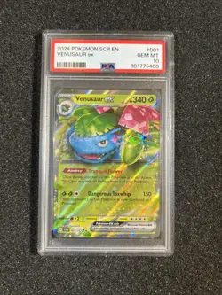 2024 Pokemon Venusaur EX Stellar Crown Double Rare Holo 001/142 🤩 PSA 10 🤩 - Image 1