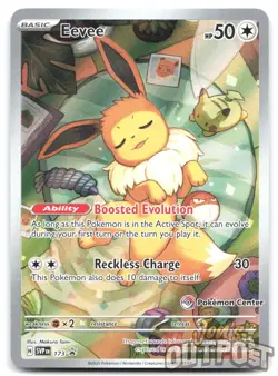 Eevee (Pokemon Center Exclusive) 173 Holo Scarlet & Violet Promo Pokemon NM - Image 1