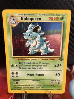 Nidoqueen Holo 7/64 Jungle Unlimited Vintage Pokemon WOTC MP - Image 1