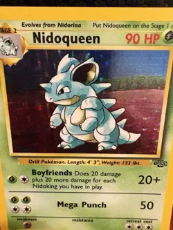 Nidoqueen Holo 7/64 Jungle Unlimited Vintage Pokemon WOTC MP - Image 2