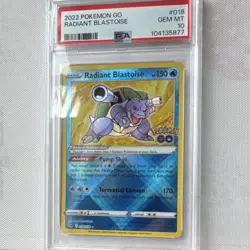 Pokemon Radiant Blastoise 018/078 GO Radiant Rare Holo 150 HP PSA 10 - Image 1