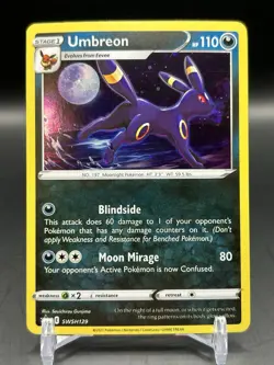 Umbreon Holo Rare Black Star Promo #SWSH129 Pokemon Sword & Shield LP See Pics - Image 1