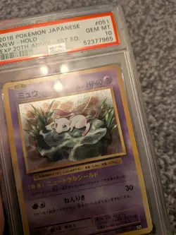 Pokemon TCG PSA 10 2016 Japanese 20th Anniversary Mew Holo #051 1st Ed CP6 20th - Image 3