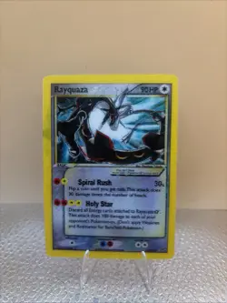Rayquaza Gold Star Pokemon - EX Deoxys FANART HOLO MOTION - Image 1