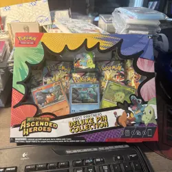 POKEMON ASCENDED HEROES FIRST PARTNERS DELUXE PIN COLLECTION BOX FACTORY SEALED - Image 1