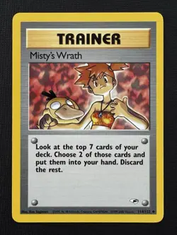 Pokemon Misty's Wrath 114/132 Gym Heroes Unlimited Regular Uncommon Trainer - Image 1