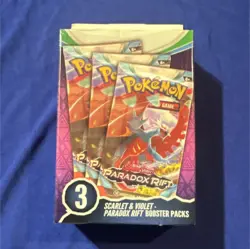 Pokemon Scarlet & Violet Paradox Rift Booster Packs 3 Pack English Nintendo - Image 1