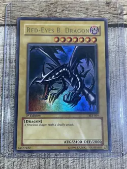Yu-Gi-Oh! TCG Red-Eyes B. Dragon Starter Deck Joey SDJ-001 1st Edition LP - Image 1