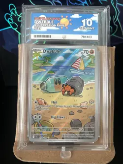 Pokemon TCG Dwebble Card 129/086 Black Bolt Illustration Rare English Graded 10 - Image 1