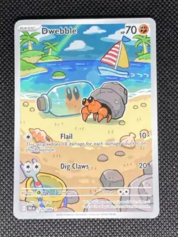Pokemon TCG Dwebble 129/086 Illustration Rare Scarlet Violet Black Bolt - Image 1