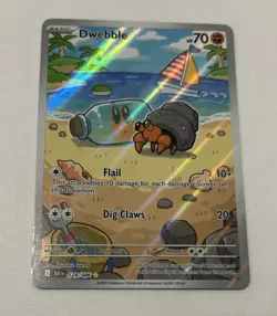 Pokemon TCG Dwebble 129/086 Illustration Rare Scarlet Violet Black Bolt - Image 1