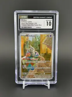 CGC 10 GEM MINT Mimikyu 075 Scarlet & Violet Black Star Promo Pokemon TCG Card - Image 1