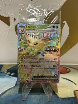 Pokemon TCG Leafeon EX 006/131 STAMPED PROMO Card Prismatic Evolutions SEALED - Image 1