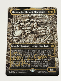 Magic The Gathering MTG Donatello Mutant Mechanic Gold Foil Stamped Signature - Image 1