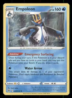 Empoleon SWSH09: Brilliant Stars #037/172 Holo Rare Holo Pokemon NM - Image 1