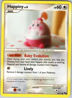 Happiny 14/17 Common POP Series 8 Pokemon MP - Image 1