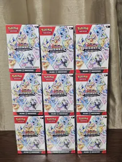 Pokemon TCG Prismatic Evolutions Booster Bundle x9 Lot - Image 1