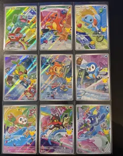 Pokemon First Partner illustration complete Promo Set - 30th Anniversary stamp - Image 1