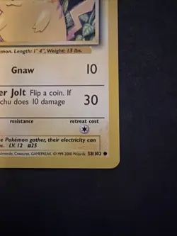 Pokemon TCG - Pikachu - Base Set Unlimited 4TH PRINT - Wotc 1999-2000 - NM - Image 4