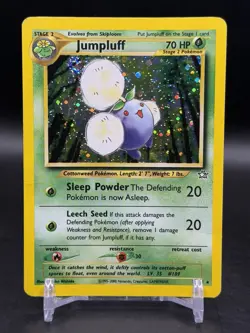 Jumpluff 7/111 Neo Genesis Holo Rare Neo Genesis Pokemon English SWIRL HP - Image 1