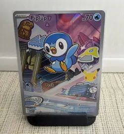 Piplup MEP 042 First Partner Illustration Promo 30th Anniversary Pokemon NM/M - Image 1