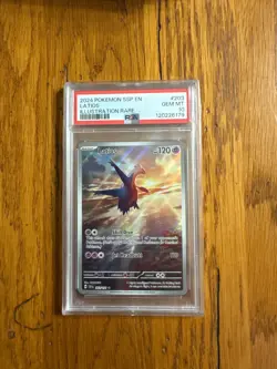 2024 POKEMON SSP EN-SURGING SPARKS ILLUSTRATION RARE #203 LATIOS PSA 10 - Image 1
