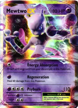 Pokemon TCG Mewtwo EX 52/108 Evolutions Holo Ultra Rare NM - Image 1