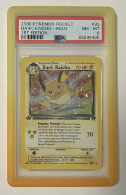 Pokemon Dark Raichu Holo Rare 1st Edition #83 PSA 8 - Image 1