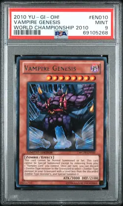 2010 Yu-Gi-Oh! Vampire Genesis WCPP World Championship 2010 PSA MINT 9 - Image 1