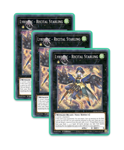 Yugioh! Lyrilusc - Recital Starling LED8-EN046 (C) 1st Ed 3x "Lyrilusc Support" - Image 1