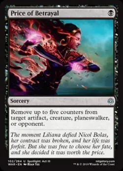 Price of Betrayal -Foil Light Play MTG War of the Spark - Image 1