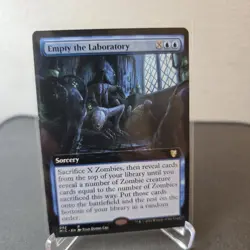 MTG Empty the Laboratory 52 Extended Art Regular Rare Midnight Hunt MID - Image 1