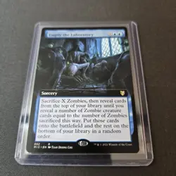 MTG Empty the Laboratory 52 Extended Art Regular Rare Midnight Hunt MID - Image 2
