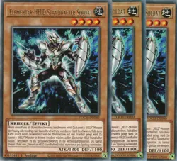 yugioh 3x Elementar-HELD Standhafter Soldat TOCH-DE040 RARE 1AUFLAGE DEUTSCH - Image 1
