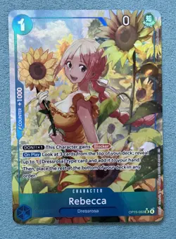 Rebecca OP15-053 SR Alt Art Adventure On Kamis Island ENGLISH One Piece CCG - Image 1
