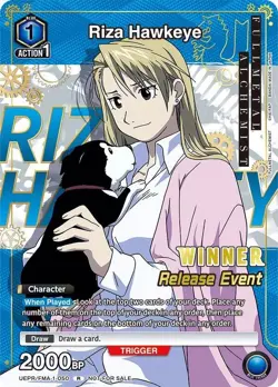 Riza Hawkeye Release Winner Foil - UEPR/FMA-1-050 NM - Union Arena - Image 1