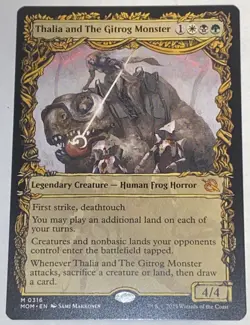 Thalia and The Gitrog Monster 0316 Showcase March of the Machine MTG UNPLAYED - Image 1