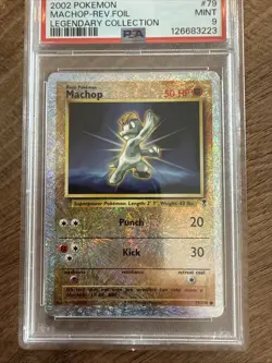 Pokemon PSA 9 2002 Machop Legendary Reverse Holo Card - Image 3
