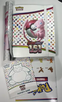 Pokemon 151 Binder Collection Filled With Cards Player Guide Playmat Poster READ - Image 1