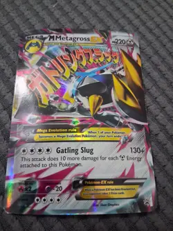 M Metagross EX Black Star Promo Card XY35 MP Edges Lifting - Image 1