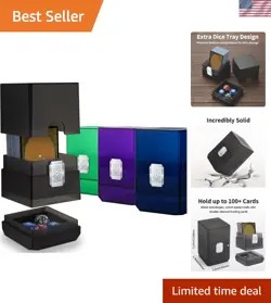 Secure & Stylish Deck Card Boxes for Magic & YuGiOh - 4 Pack with Dice Tray - Image 1