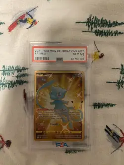 Pokemon TCG Celebrations Mew Gold Full Art Holo Card 25/25 PSA 10 Secret Rare - Image 1
