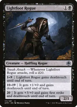 Magic the Gathering (mtg): AFR: Lightfoot Rogue (x 4) - Image 1