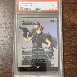 2025 MTG FINAL FANTASY: THROUGH THE AGES FOIL #0042 CLOUD STRIFE PSA 9 - Image 1