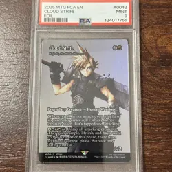 2025 MTG FINAL FANTASY: THROUGH THE AGES FOIL #0042 CLOUD STRIFE PSA 9 - Image 2