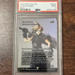 2025 MTG FINAL FANTASY: THROUGH THE AGES FOIL #0042 CLOUD STRIFE PSA 9 - Image 3