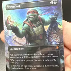 MTG, Waste Not FOIL 132(Borderless) Commander: Teenage Mutant Ninja Turtles TMC - Image 4