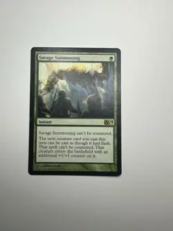 Savage Summoning LP Core Set 2014 (M14) Magic The Gathering Mtg Rare Instant - Image 1