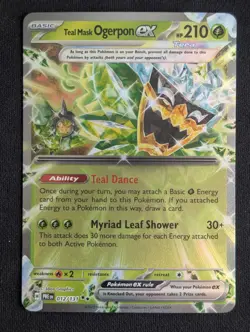 Pokemon TCG Teal Mask Ogerpon Ex 012/131 holo Prismatic Evolutions NM - Image 1