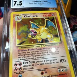 Charizard 4/102 Holo Rare - CGC NM+ 7.5 - Base Set Unlimited - Pokemon TCG 1999 - Image 2